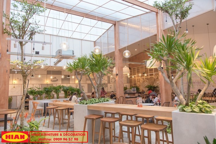 Thiết kế quán cafe sân vườn