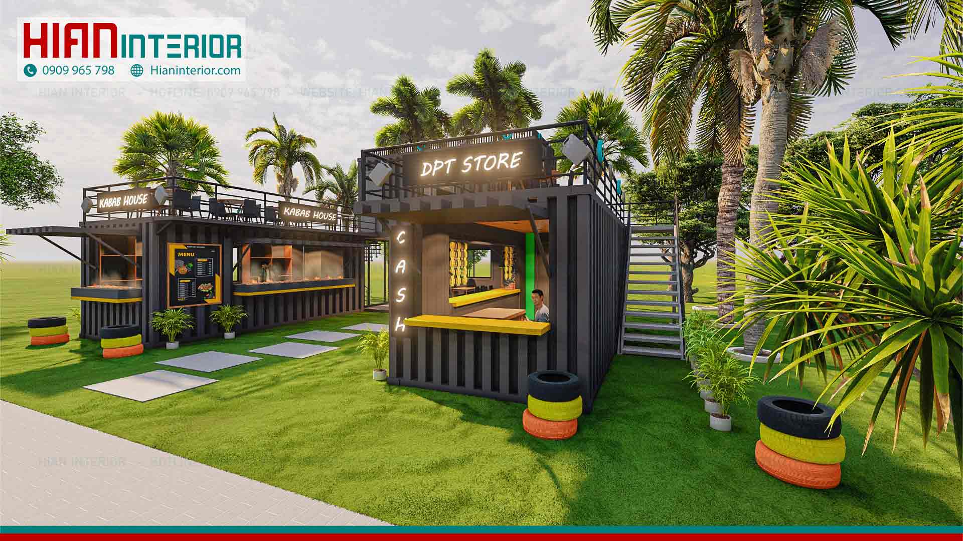 Thiết Kế Quán Cafe Bằng Container