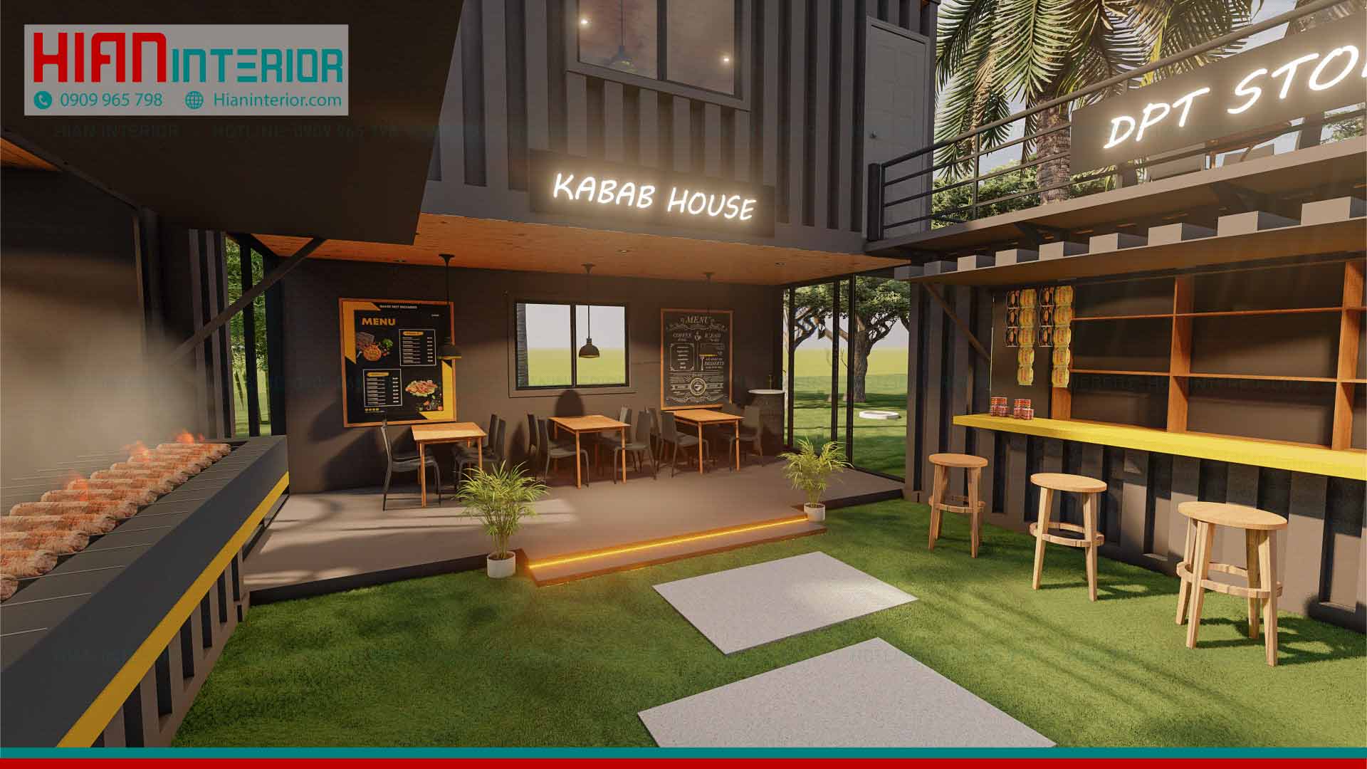 Thiết Kế Quán Cafe Bằng Container