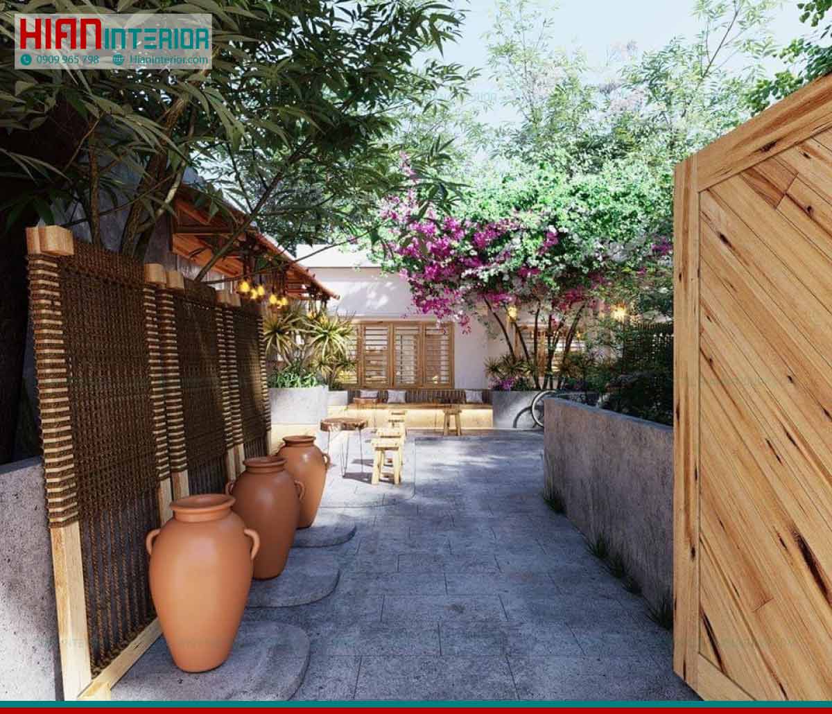 Thiết Kế Quán Cafe Sân Vườn Đẹp