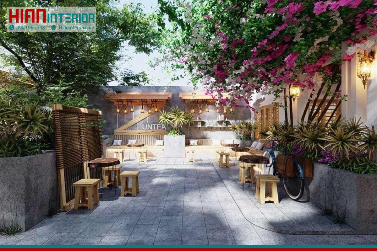 Thiết Kế Quán Cafe Sân Vườn Đẹp