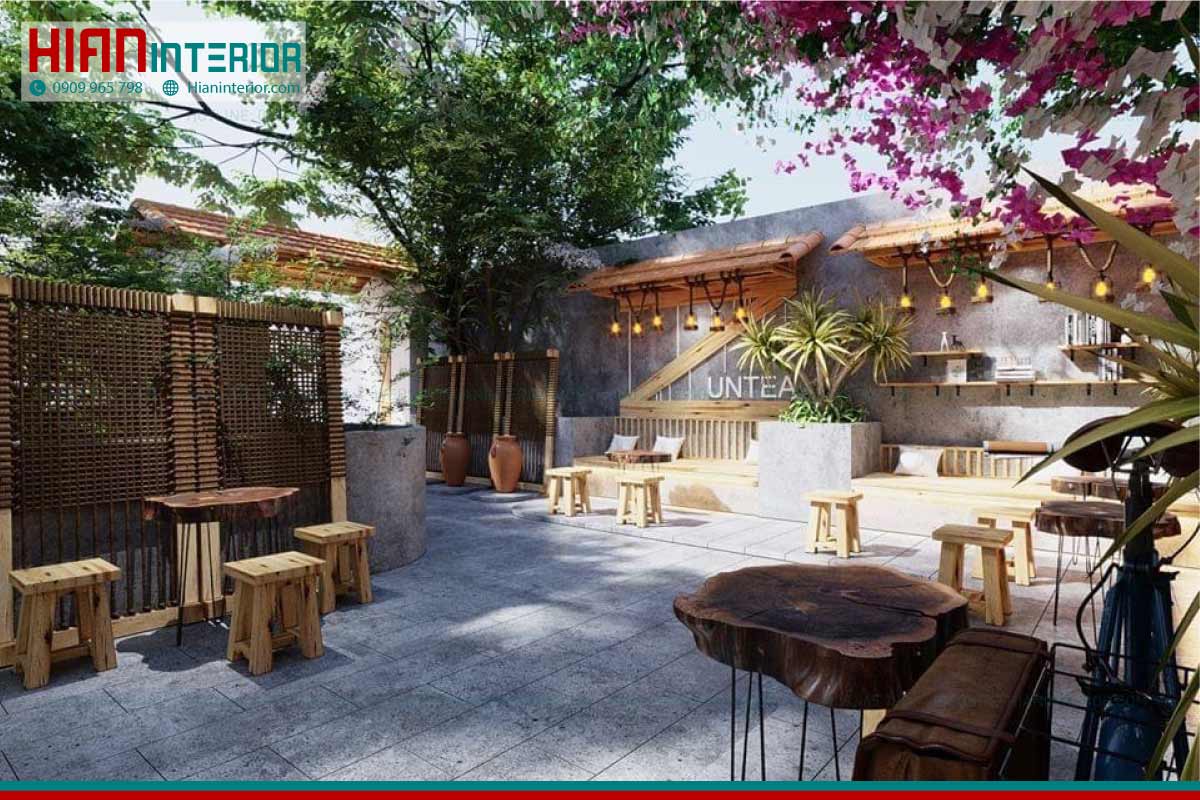 Thiết Kế Quán Cafe Sân Vườn Đẹp