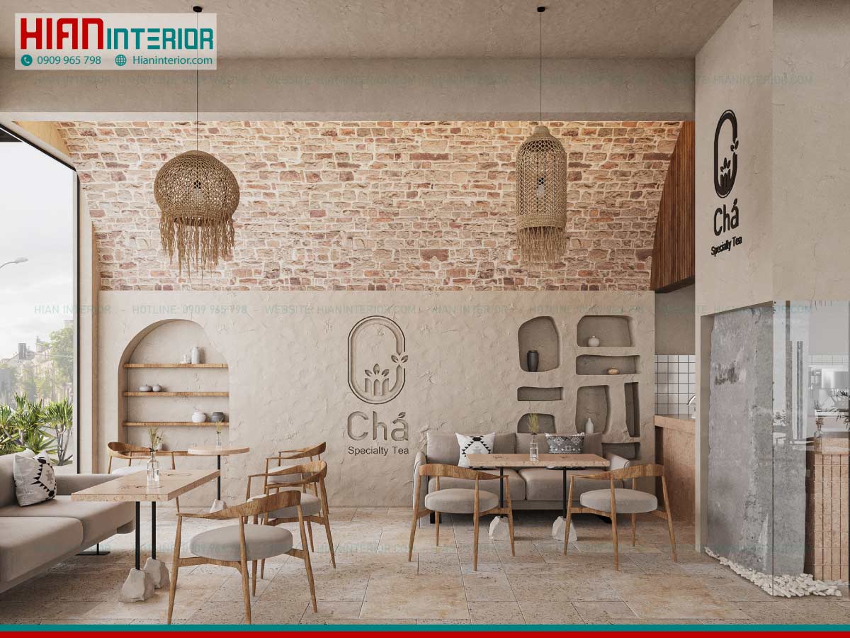 Thiết Kế Thi Công Quán Cafe Phong Cách Địa Trung Hải