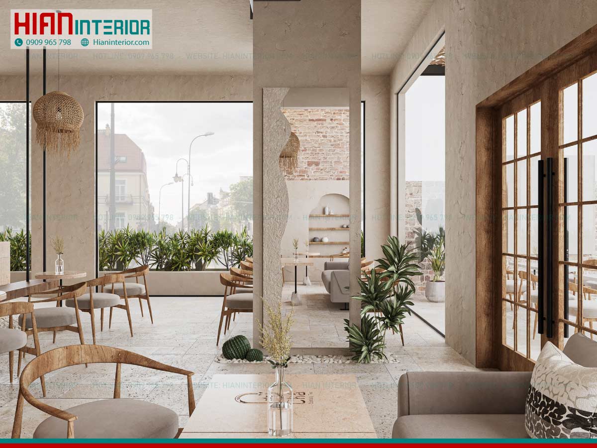 Thiết Kế Thi Công Quán Cafe Phong Cách Địa Trung Hải