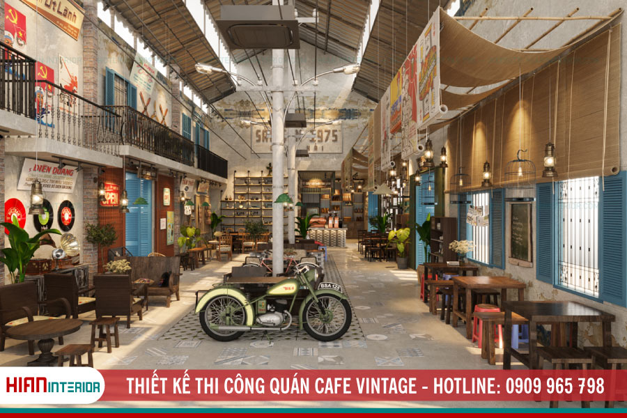 Thiết Kế Thi Công Quán Cafe Vintage