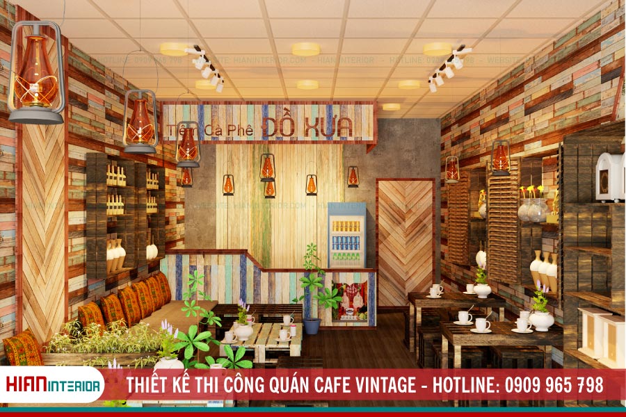 Thiết Kế Thi Công Quán Cafe Vintage