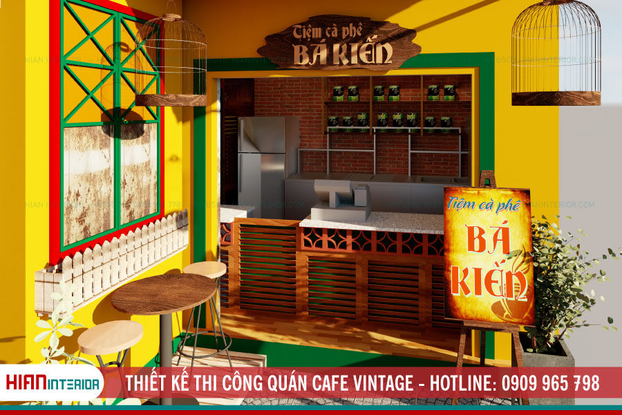 Thiết Kế Thi Công Quán Cafe Vintage