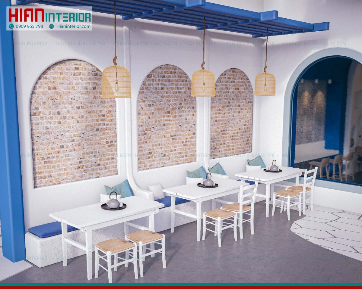 Thiết Kế Quán Cafe Nhà Hàng Địa Trung Hải