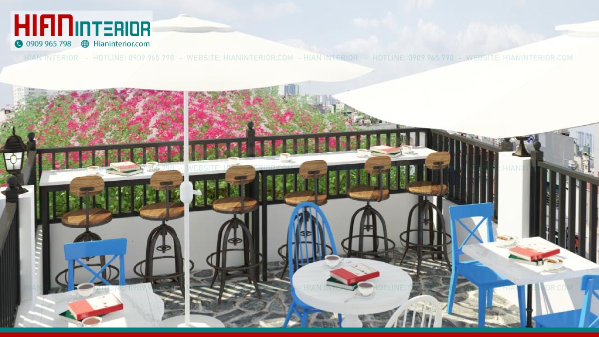 Thiết Kế Quán Cafe Roof Top Trọn Gói
