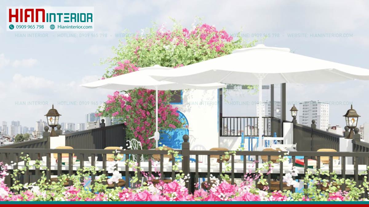 Thiết Kế Quán Cafe Roof Top Trọn Gói