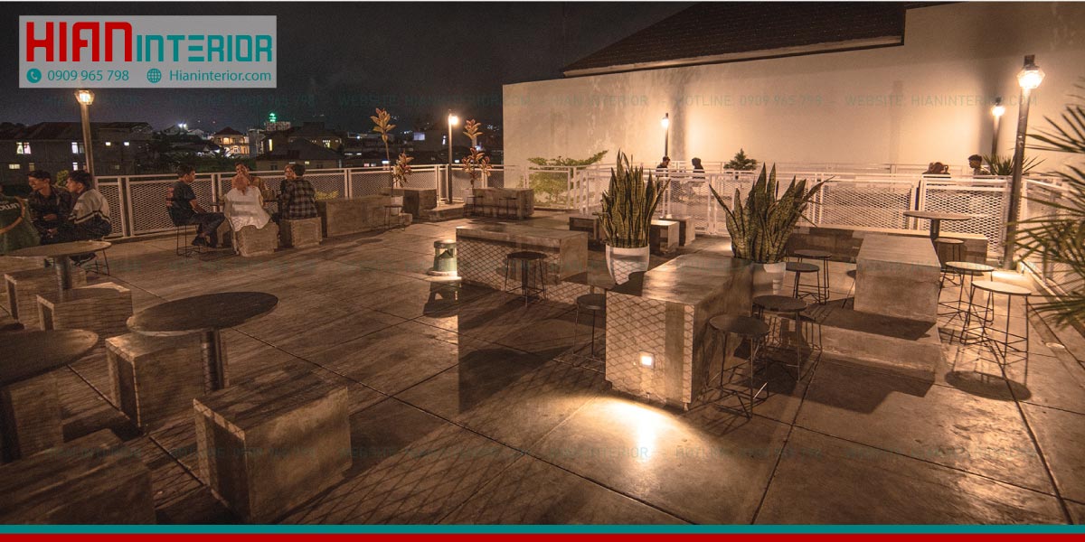 Thiết Kế Quán Cafe Sân Vườn Địa Trung Hải