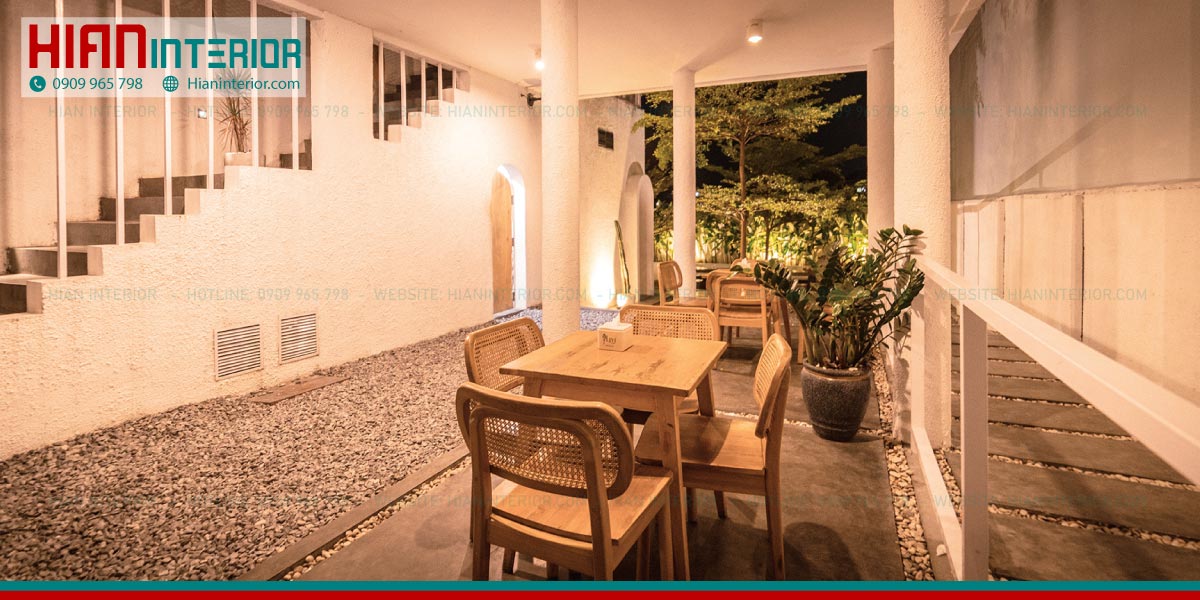 Thiết Kế Quán Cafe Sân Vườn Địa Trung Hải