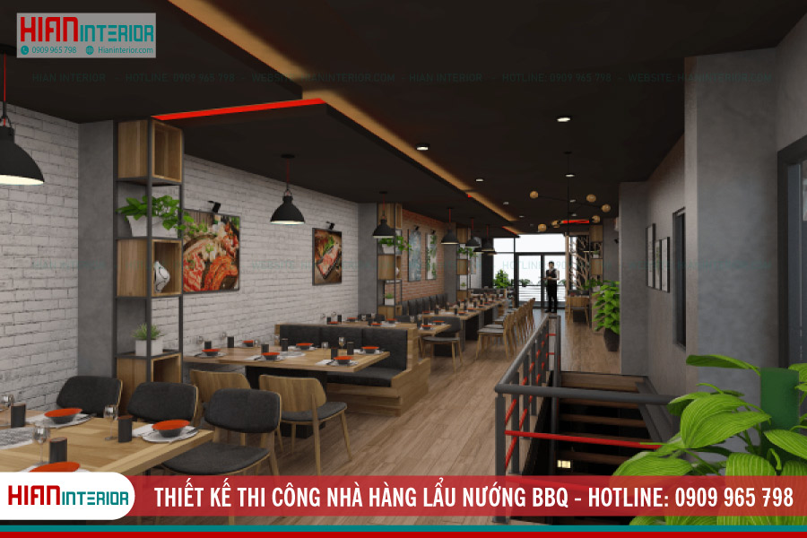 Thiết kế thi công nhà hàng lẩu nướng BBQ