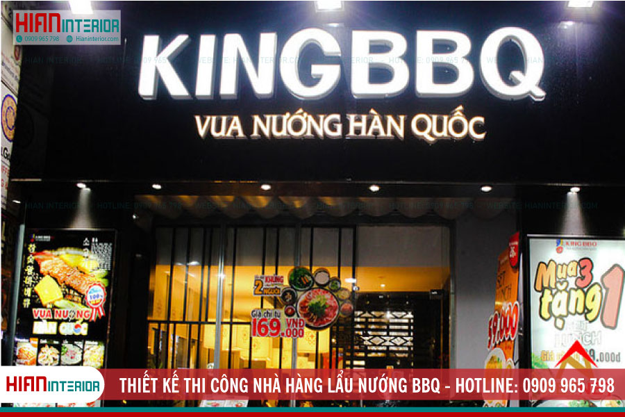 Thiết kế thi công nhà hàng lẩu nướng BBQ
