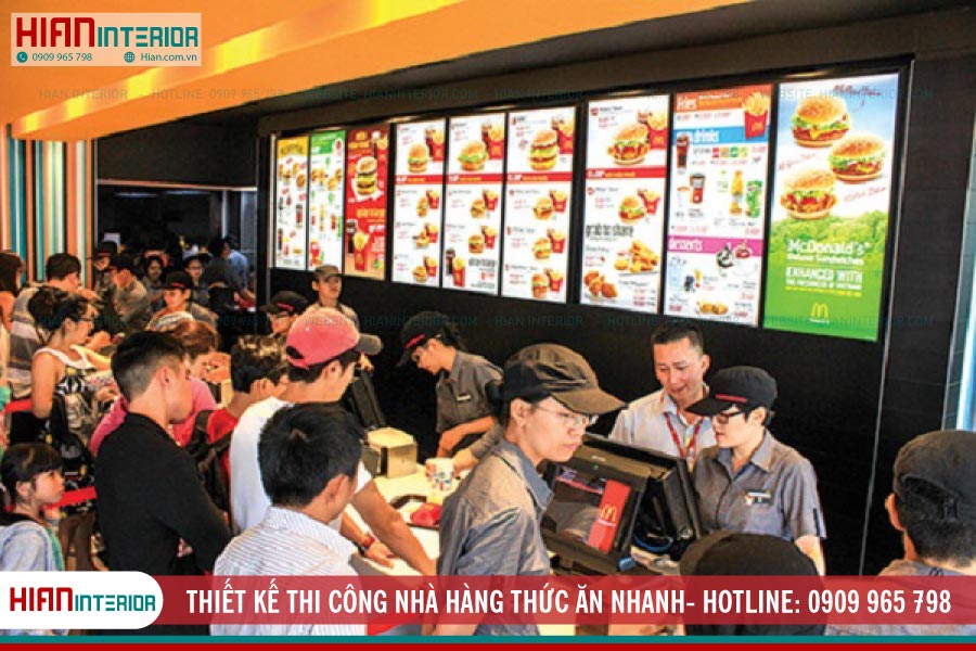 Thiết Kế Thi Công Nhà Hàng Thức Ăn Nhanh