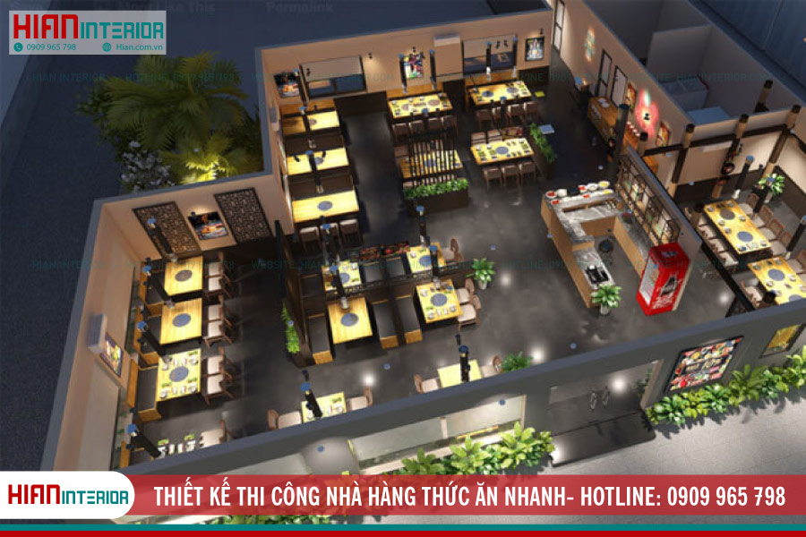Thiết Kế Thi Công Nhà Hàng Thức Ăn Nhanh