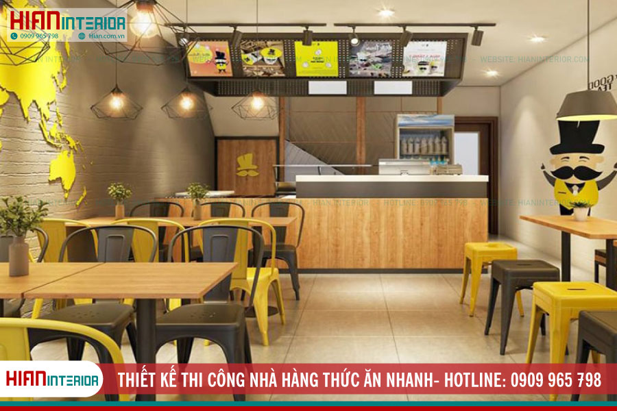 Thiết Kế Thi Công Nhà Hàng Thức Ăn Nhanh