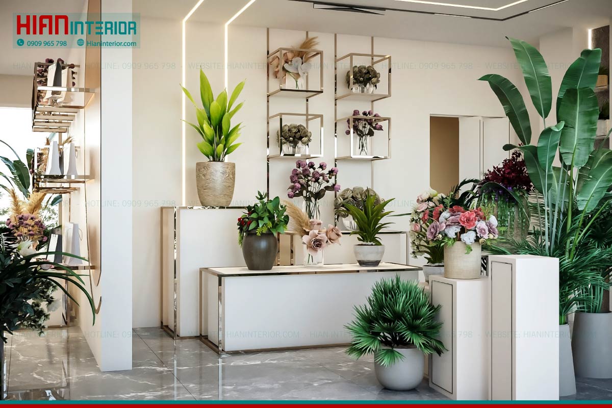 Mẫu thiết kế cửa hàng hoa tươi nhỏ đẹp