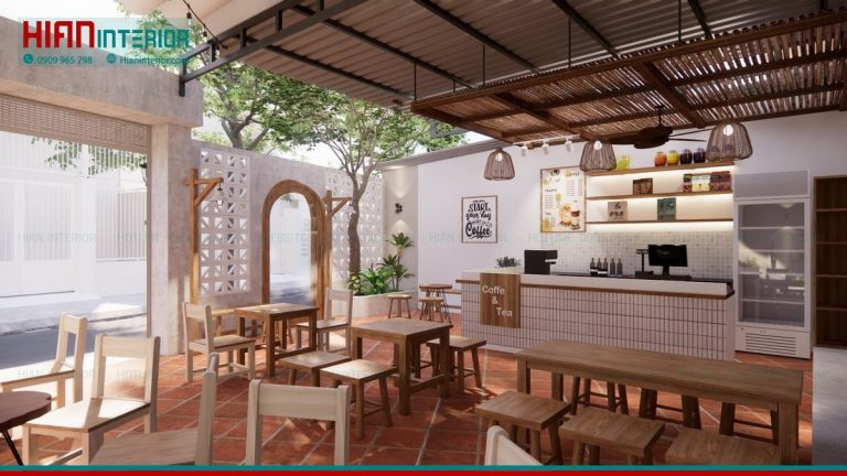 Thiết Kế Quán Cafe Sân Vườn Diện Tích Nhỏ | Hian Interior