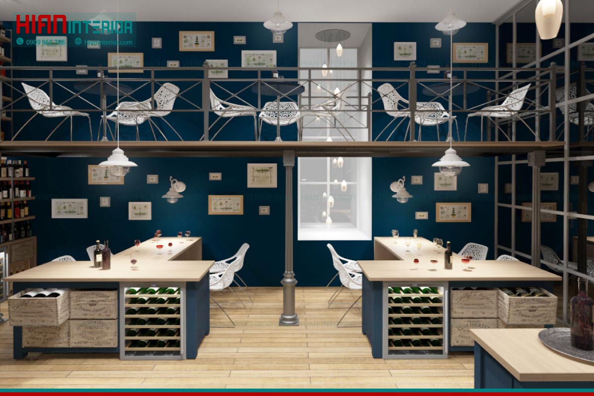 Thiết kế showroom rượu vang hiện đại đẹp