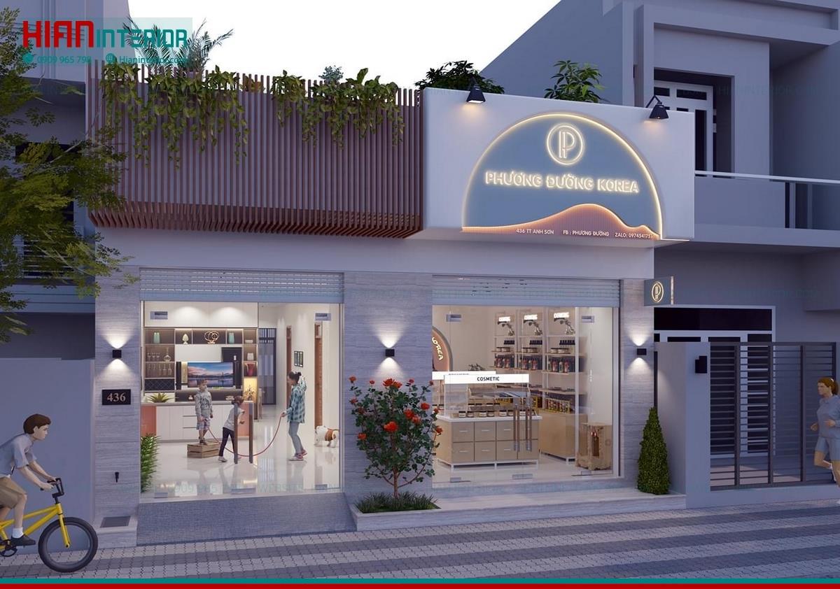 Thiết kế tiệm mỹ phẩm đẹp