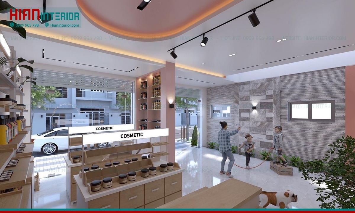 Thiết kế tiệm mỹ phẩm đẹp