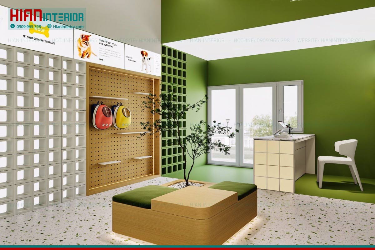 Thiết kế cửa hàng thú cưng