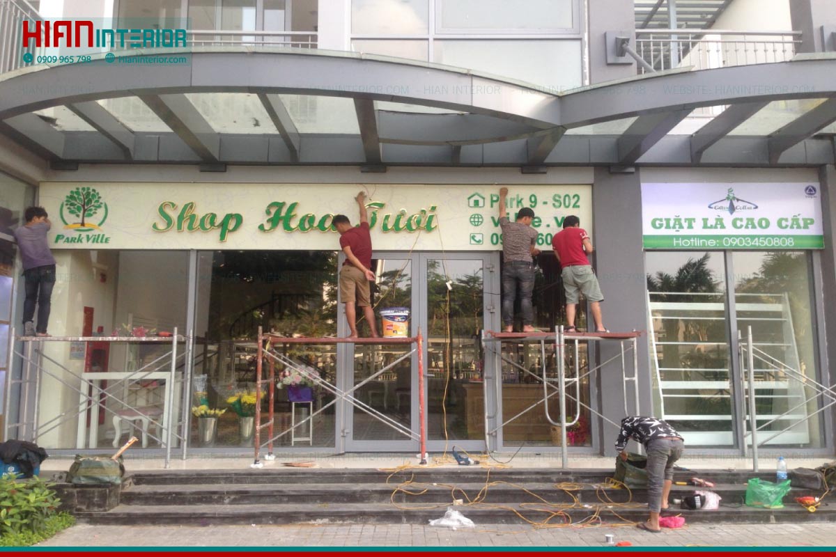 Thiết kế thi công cửa hàng hoa