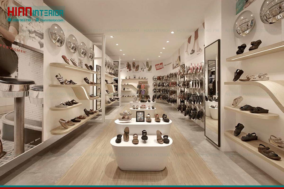 Thiết kế thi công shop giày túi xách