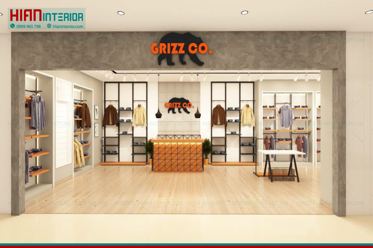 Thiết kế thi công shop thời trang nam