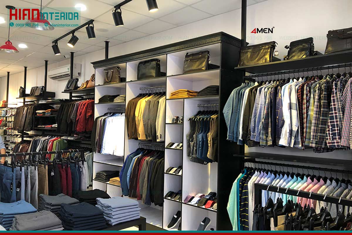 Thiết kế thi công shop thời trang nam