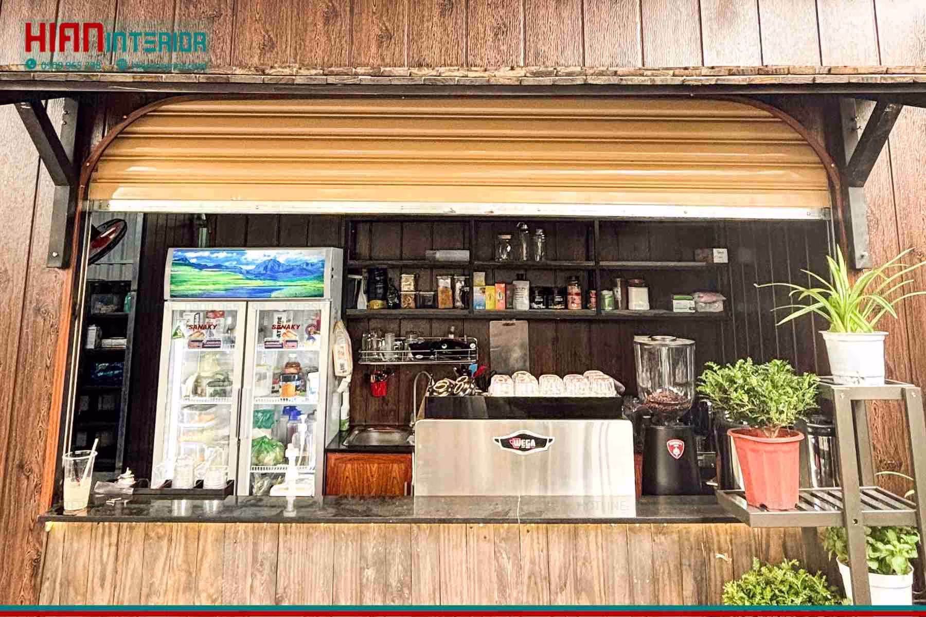 Thi công quán cafe sân vườn B00M Coffee