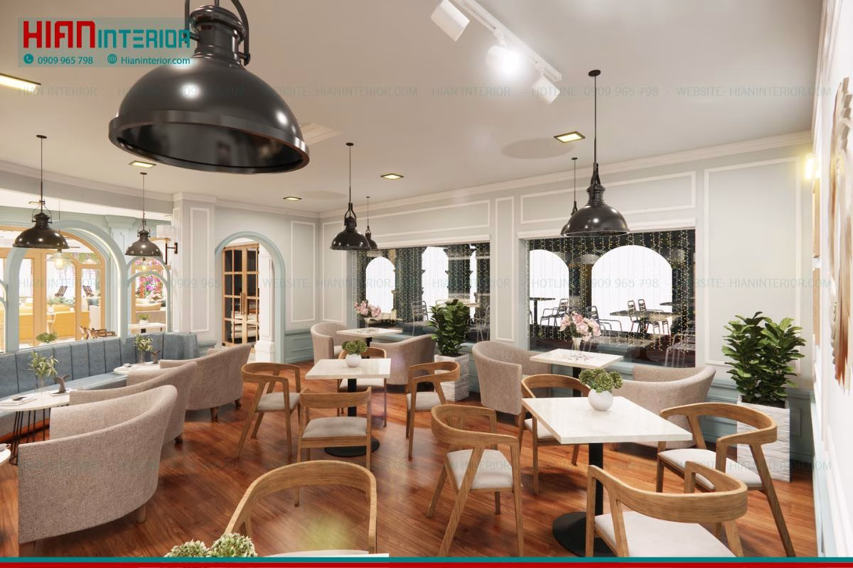 Thiết kế quán cafe Pha Kê Coffee House