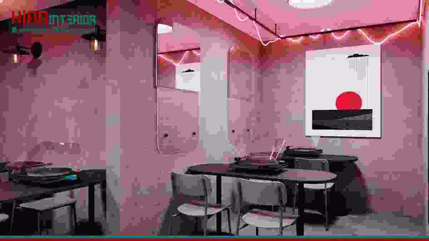 Mẫu Quán Cafe Hiện Đại Kết Hợp Cây Xanh