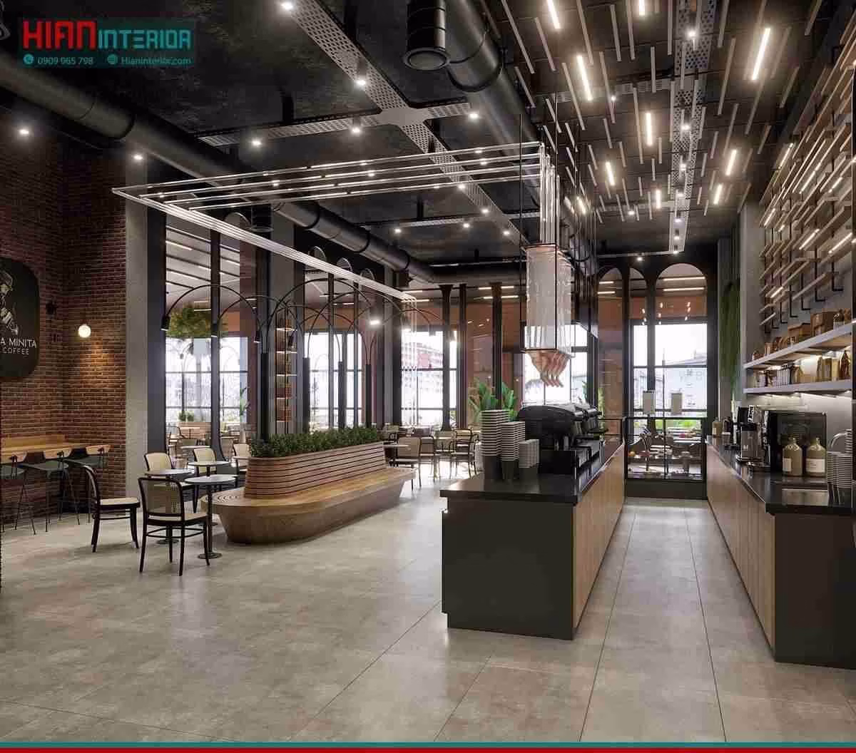 Mẫu Quán Cafe Hiện Đại Dễ Làm