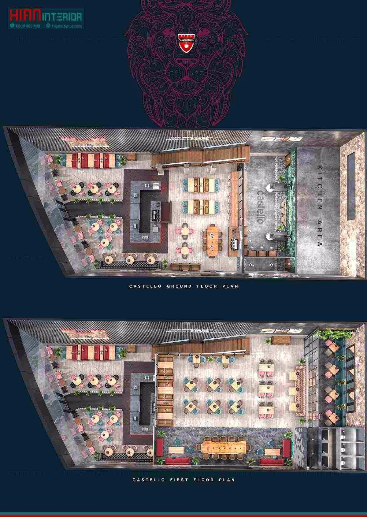 Mẫu Quán Cafe Hiện Đại 2025