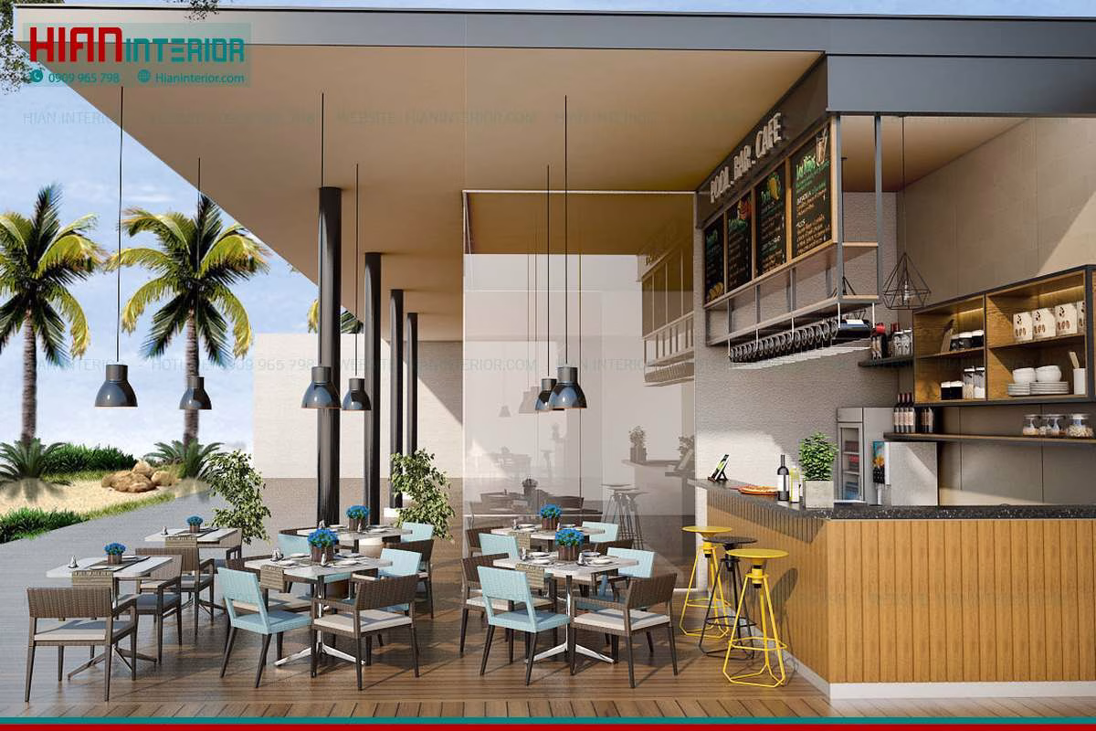 Thi Công Quán Cafe Hiện Đại