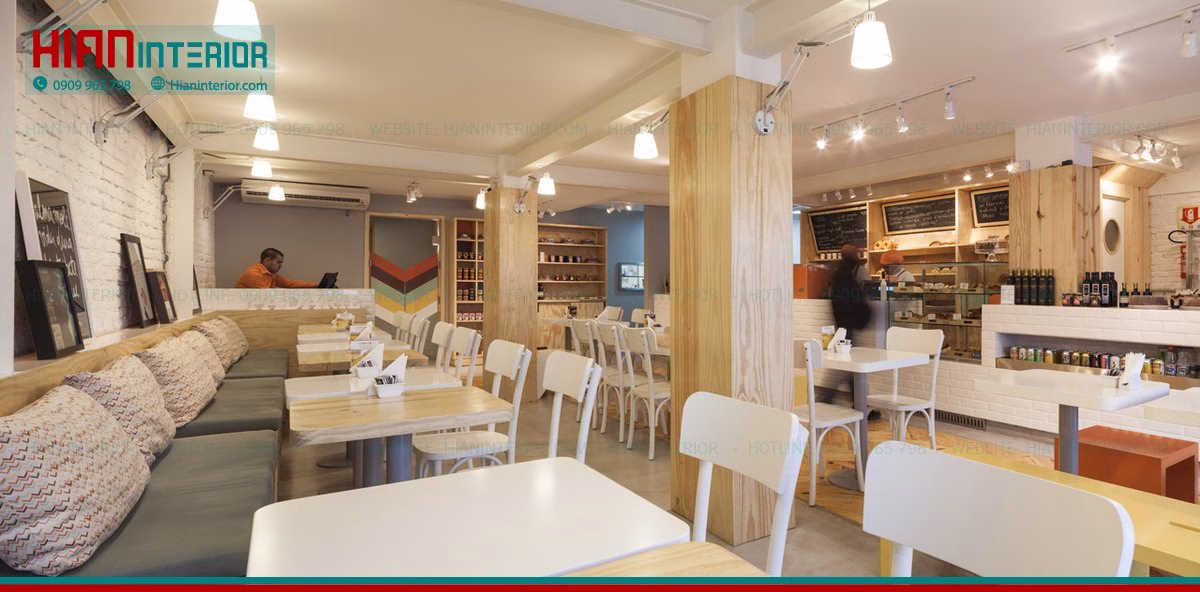 Quán Cafe Hiện Đại Tối Giản