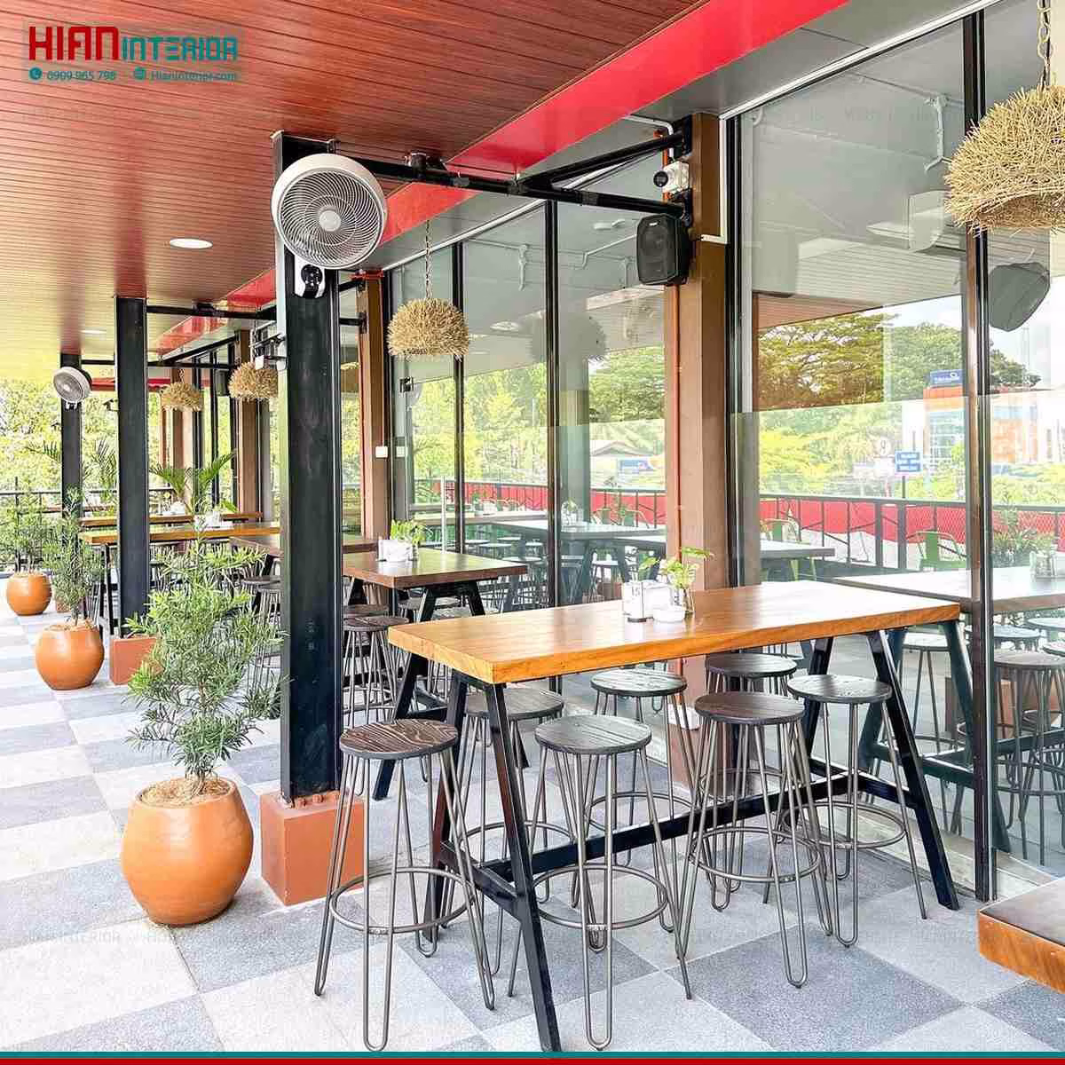 Quán Cafe Hiện Đại 100M2