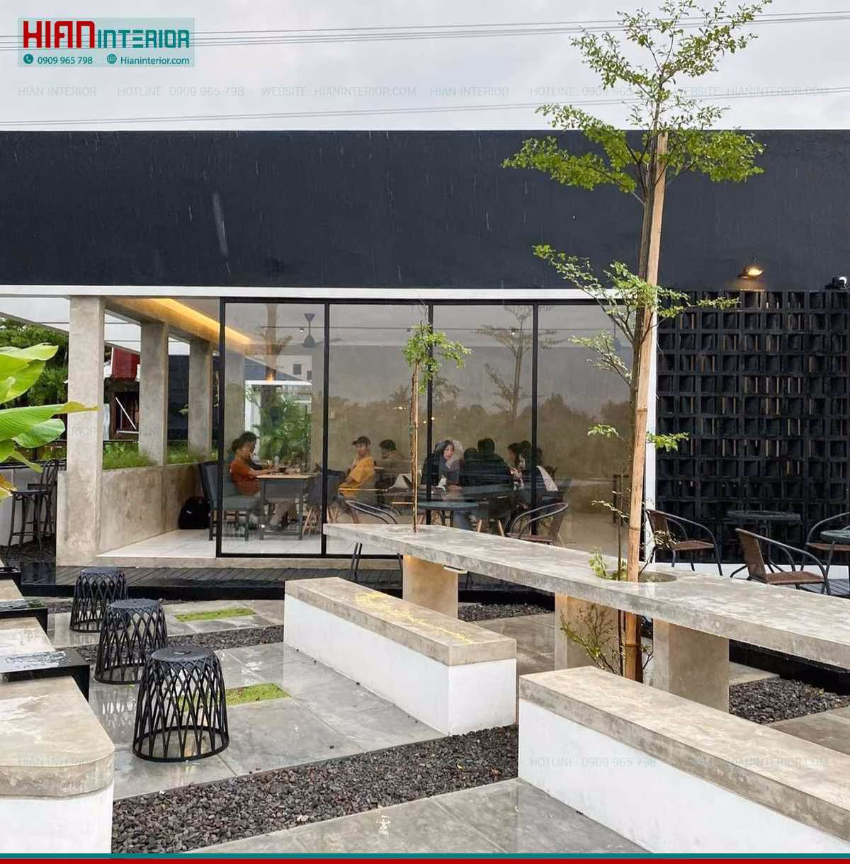 Quán Cafe Hiện Đại 2 Tầng