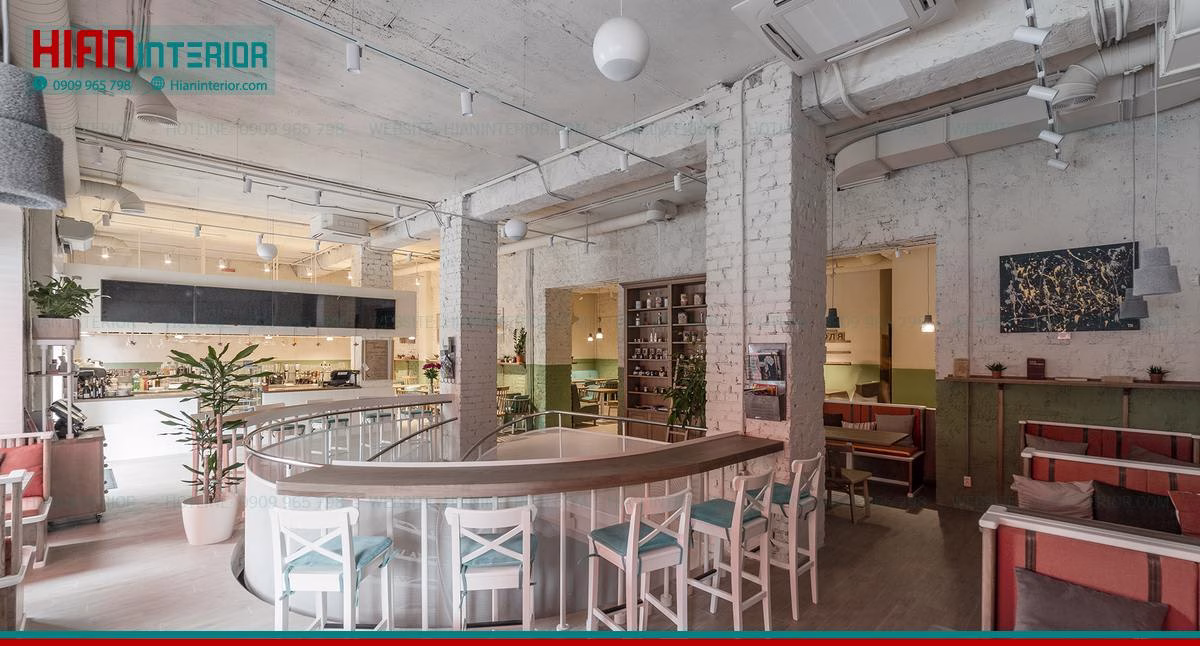 Quán Cafe Hiện Đại Sân Vườn