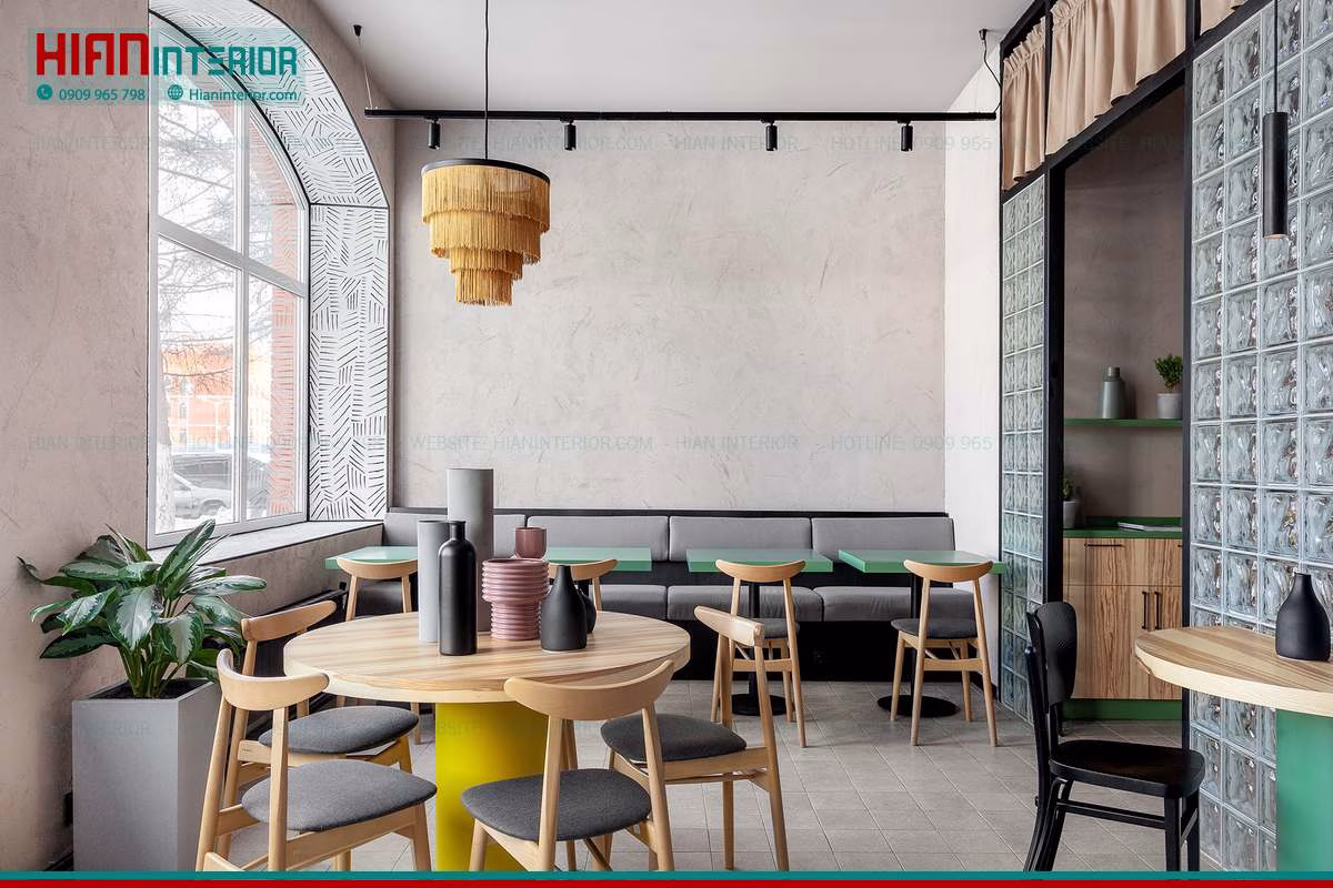 Quán Cafe Hiện Đại Trong Nhà