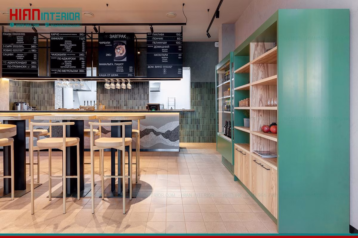 Quán Cafe Hiện Đại Trong Nhà