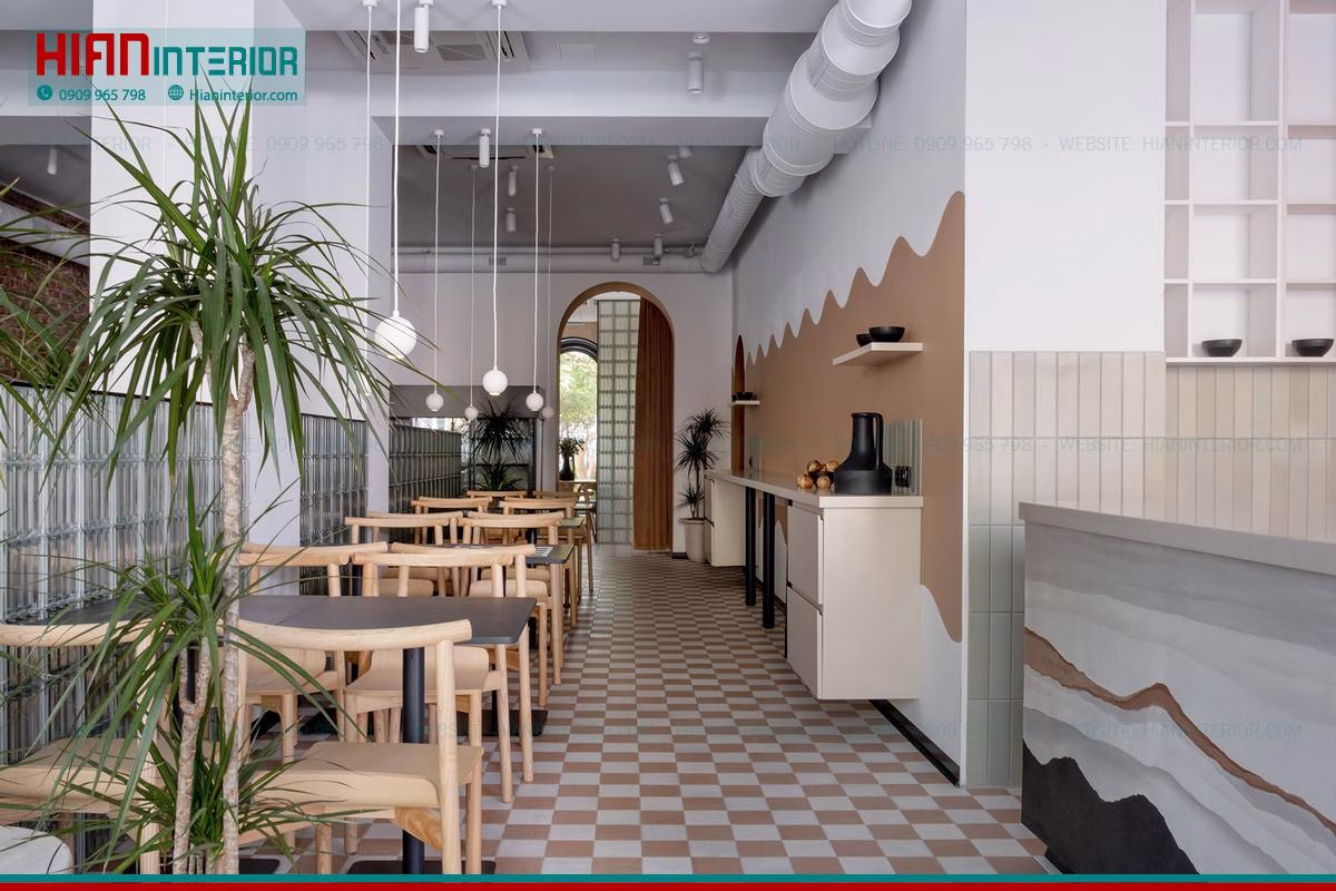 Quán Cafe Hiện Đại Mặt Tiền