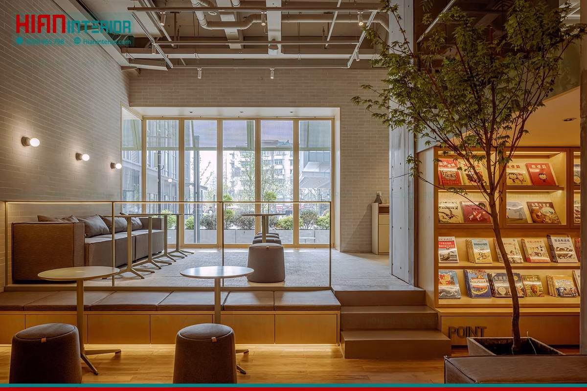 Quán Cafe Hiện Đại Góc Phố