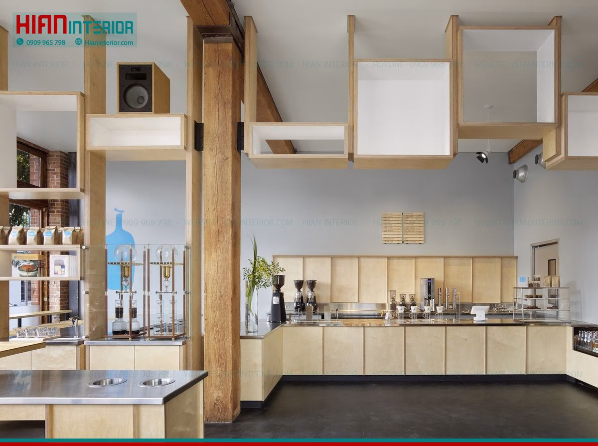 Thiết Kế Quán Cafe Hiện Đại Không Gian Hẹp