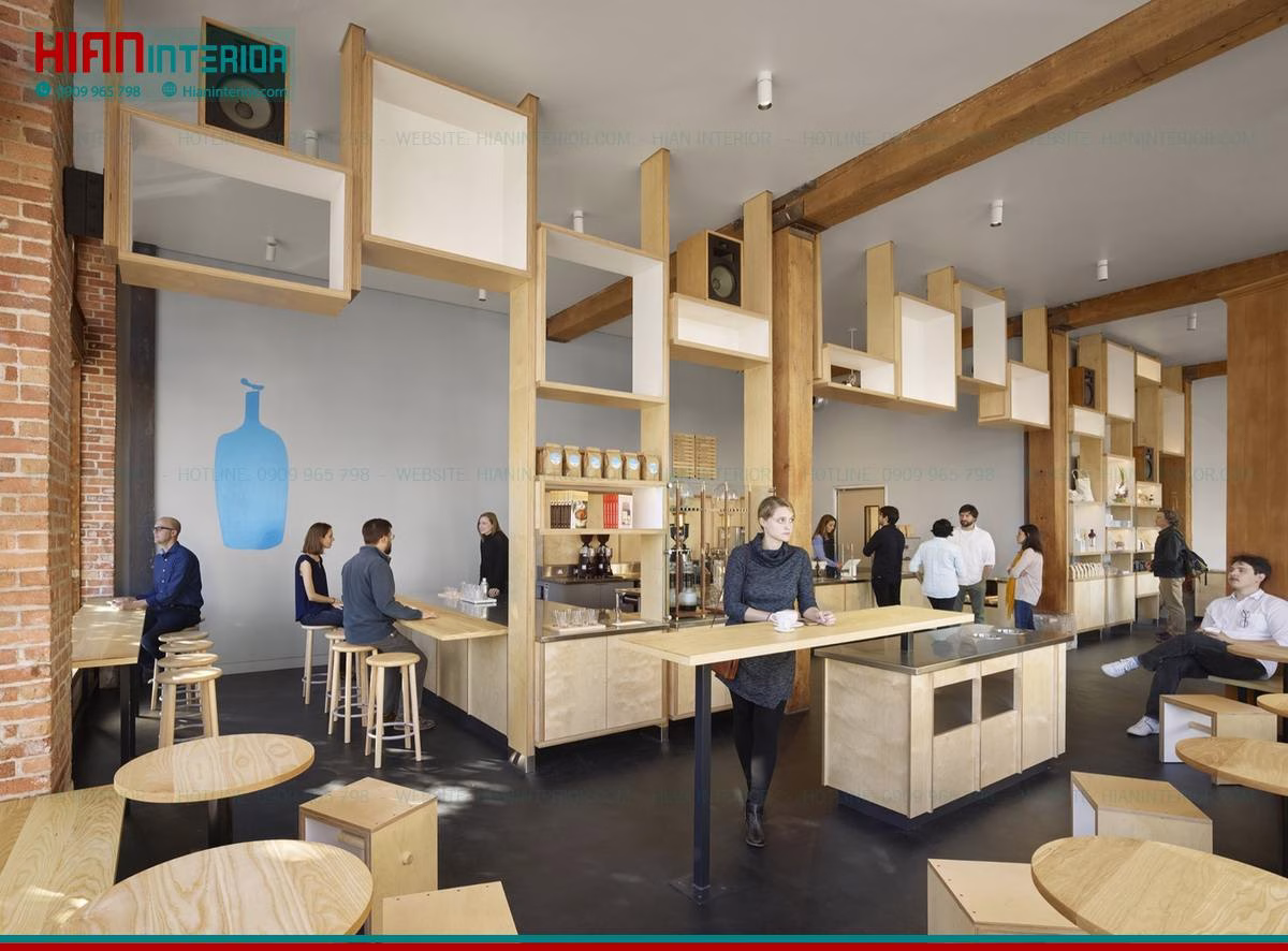 Thiết Kế Quán Cafe Hiện Đại Không Gian Hẹp
