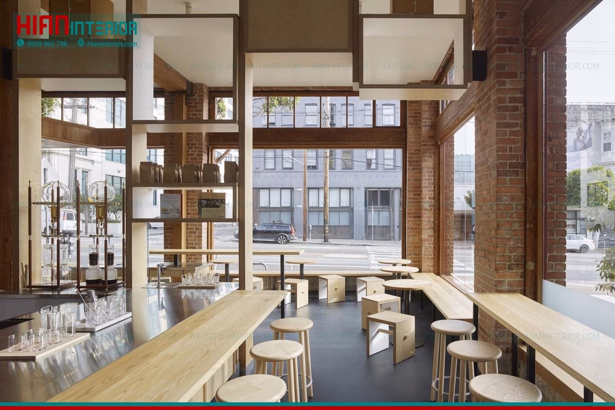 Thiết Kế Quán Cafe Hiện Đại Không Gian Hẹp
