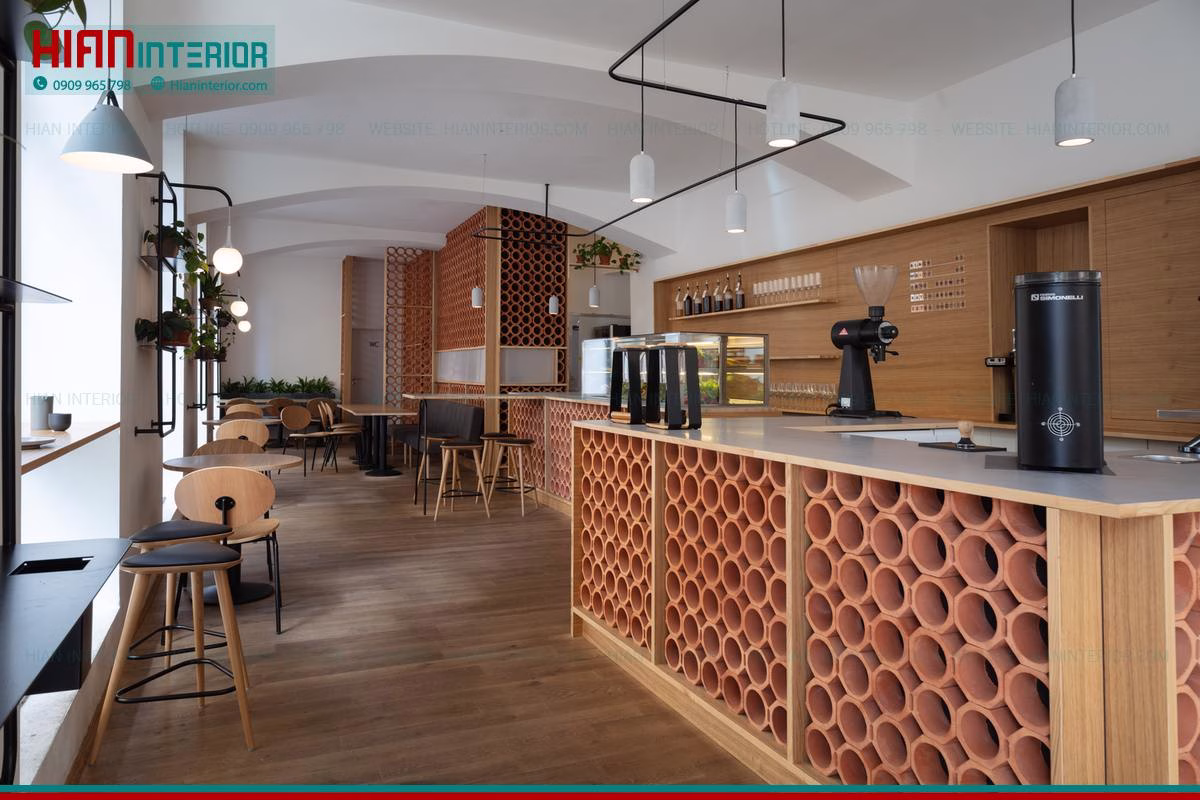 Quán Cafe Hiện Đại Tiết Kiệm Diện Tích
