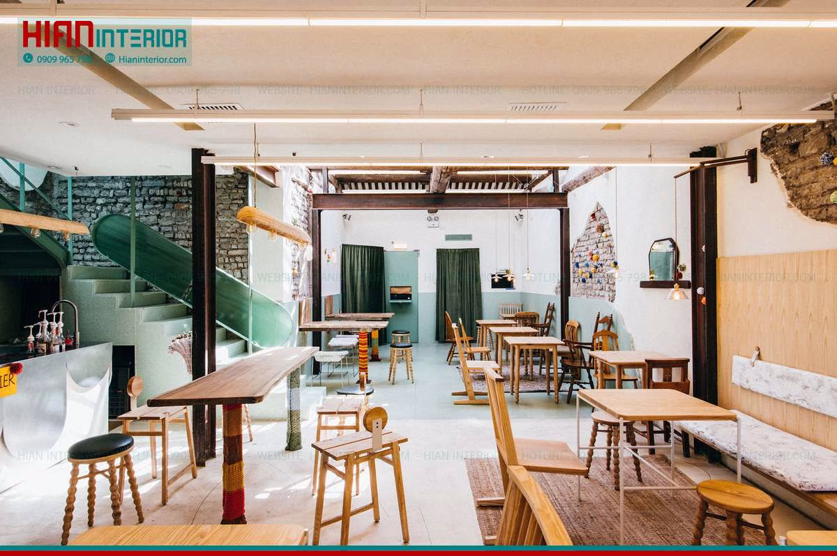 Quán Cafe Hiện Đại Nhiều Ánh Sáng